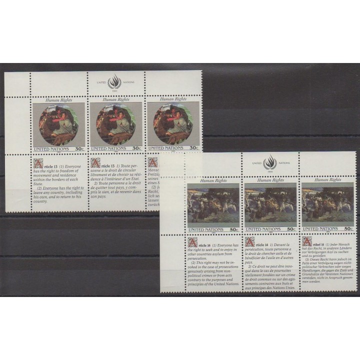 Acheter cette série de timbres des Nations Unies (bureau de New-York) de l'année 1991 (No 599/604).