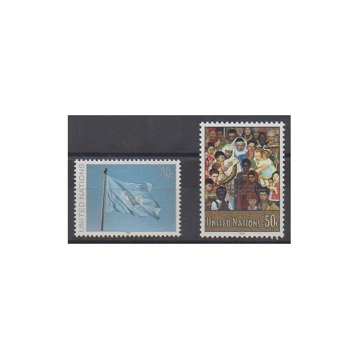 Acheter cette série de timbres des Nations Unies (bureau de New-York) de l'année 1991 (No 595/596).