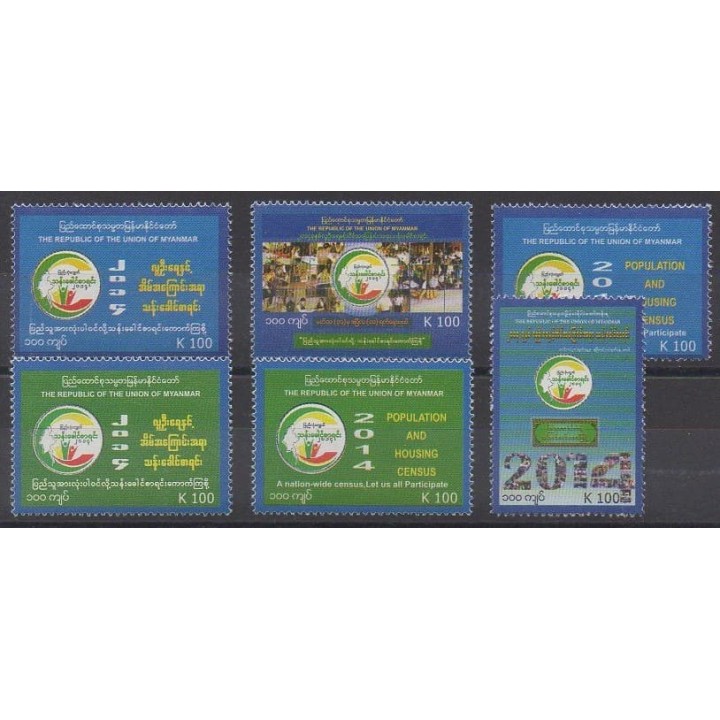 Buy this set of stamps of Burma of the year 2014 (Nb 328/333).