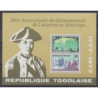 Acheter ce bloc-feuillet du Togo de l'année 1977 (No BF111).