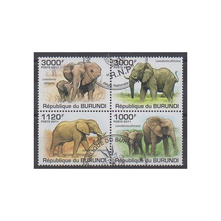 Acheter cette série de timbres du Burundi de l'année 2011 (No 1213/1216). - Oblitéré
