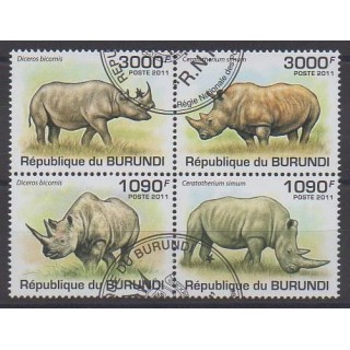 Buy this set of stamps of Burundi of the year 2011 (Nb 1201/1204). - Used