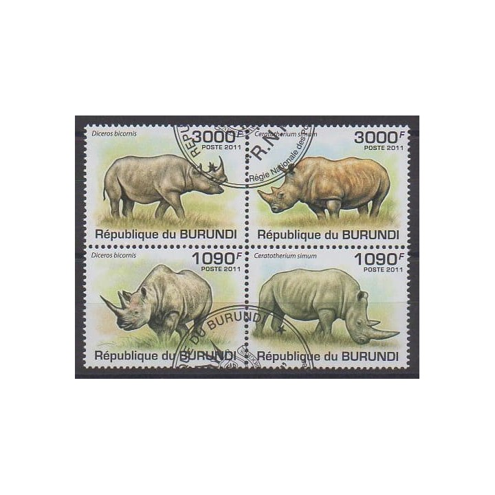 Buy this set of stamps of Burundi of the year 2011 (Nb 1201/1204). - Used