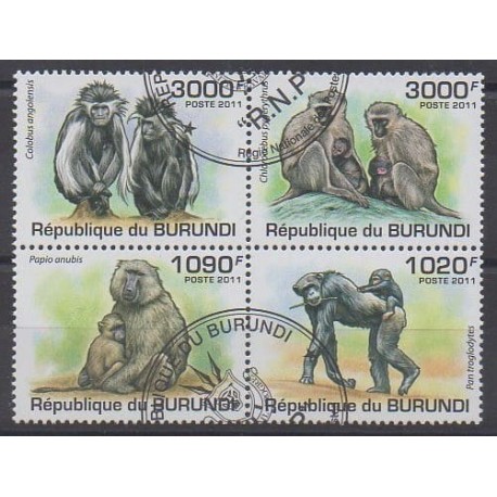 Burundi - 2011 - No 1245/1248 - Mammifères - Oblitérés