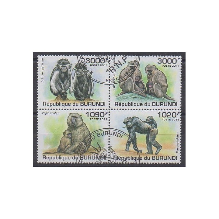 Buy this set of stamps of Burundi of the year 2011 (Nb 1245/1248). - Used
