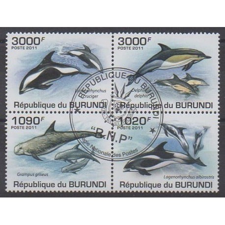 Burundi - 2011 - Nb 1205/1208 - Mamals - Sea life - Used