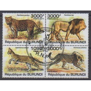 Acheter cette série de timbres du Burundi de l'année 2011 (No 1189/1192). - Oblitéré