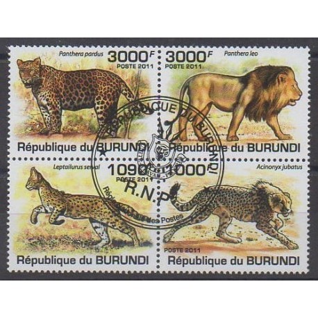 Burundi - 2011 - No 1189/1192 - Mammifères - Oblitérés