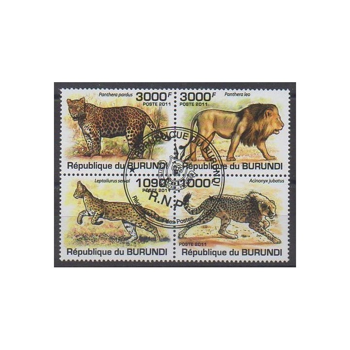 Buy this set of stamps of Burundi of the year 2011 (Nb 1189/1192). - Used