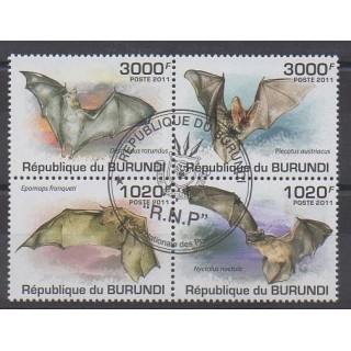 Acheter cette série de timbres du Burundi de l'année 2011 (No 1197/1200). - Oblitéré