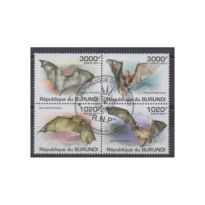 Acheter cette série de timbres du Burundi de l'année 2011 (No 1197/1200). - Oblitéré