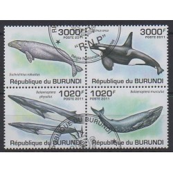 Burundi - 2011 - No 1185/1188 - Vie marine - Mammifères - Oblitérés