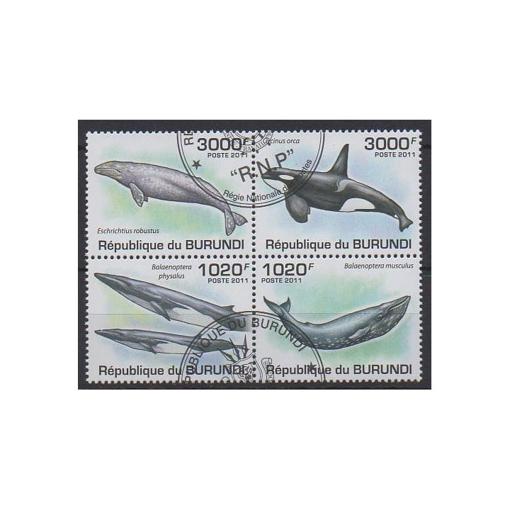 Acheter cette série de timbres du Burundi de l'année 2011 (No 1185/1188). - Oblitéré