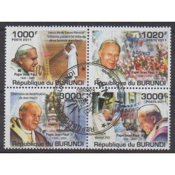 Burundi - 2011 - No 1317/1320 - Papauté - Oblitérés