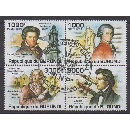 Burundi - 2011 - Nb 1273/1276 - Music - Used