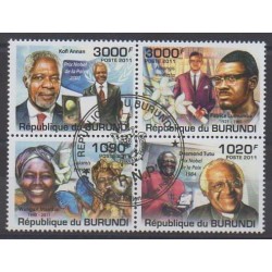 Burundi - 2011 - No 1261/1264 - Célébrités - Oblitérés