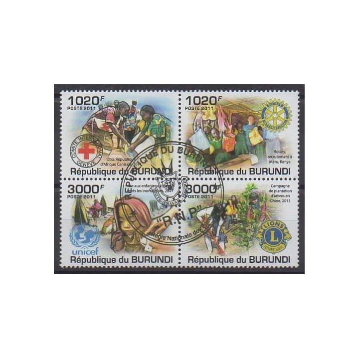 Buy this set of stamps of Burundi of the year 2011 (Nb 1289/1292). - Used