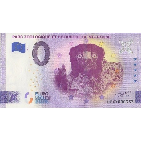 Euro banknote memory - 68 - Parc zoologique et botanique de Mulhouse - 2022-1 - Nb 333