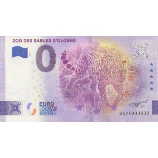 Billet souvenir touristique - 2022-1 - Zoo des Sables d'Olonne - (Vendée)