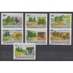 Mongolie - 1982 - No 1192/1198 - Arbres