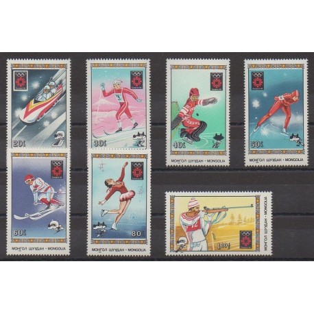 Mongolie - 1984 - No 1284/1290 - Jeux olympiques d'hiver