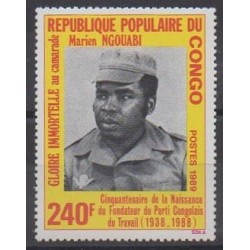 Congo (République du) - 1989 - No 844A - Célébrités