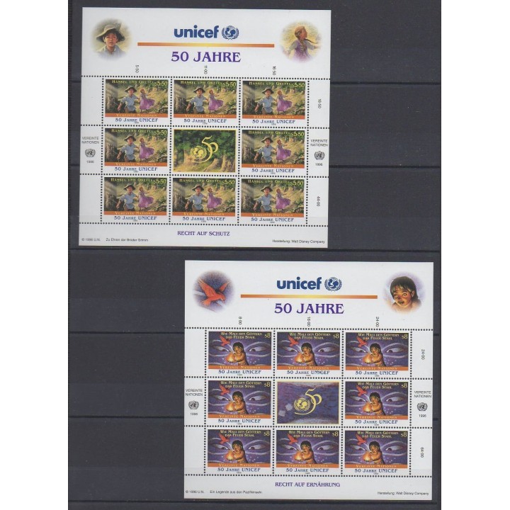 Acheter cette série de timbres et ces 2 blocs feuillets des Nations Unies (ONU - Vienne) de l'année 1996 (No F238/F239).