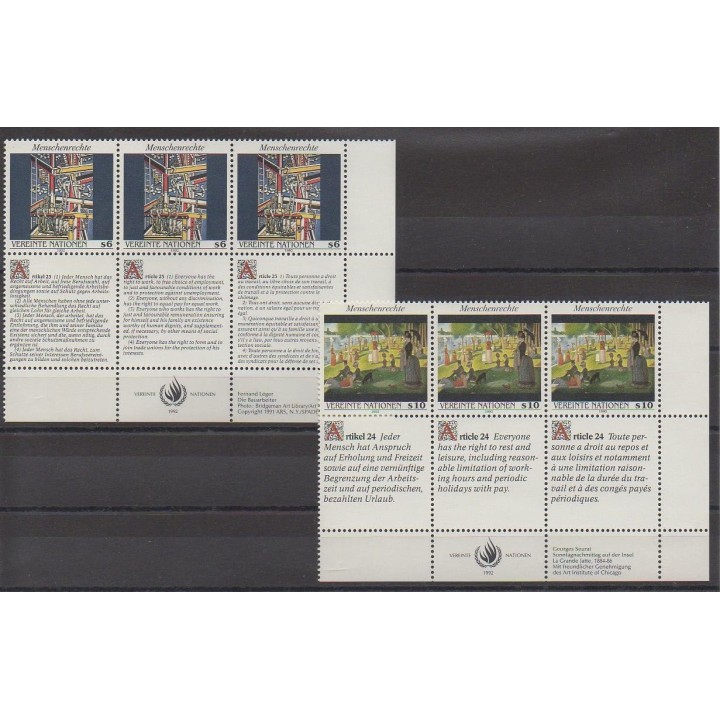 Acheter cette série de timbres des Nations Unies (ONU - Vienne) de l'année 1992 (No 151/156).
