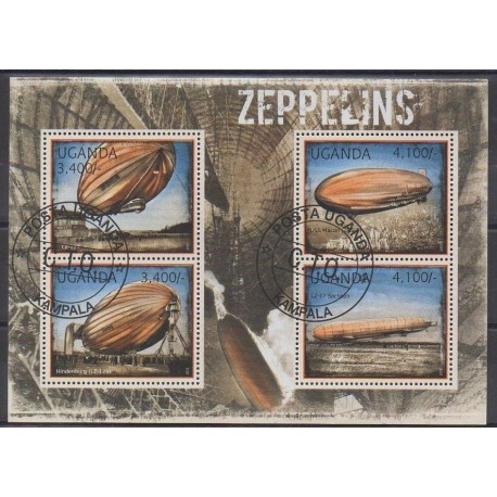 Uganda - 2012 - Nb 2446/2449 - Hot-air balloons - Airships - Used