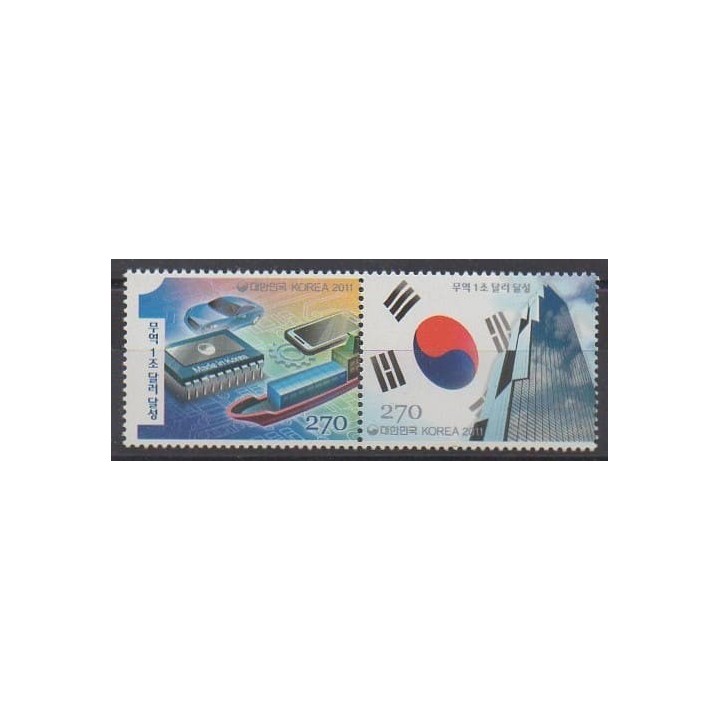 Buy this set of stamps of South Korea of the year 2011 (Nb 2647/2648).