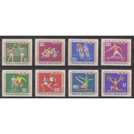 Mongolia - 1968 - Nb 452/459 - Summer Olympics