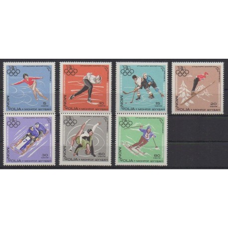 Mongolia - 1968 - Nb 417/423 - Winter Olympics