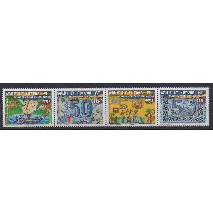 Acheter ce timbre de Wallis et Futuna de l'année 2024 (50 ans du collège de Lano Alofivai).