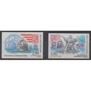 Acheter cette série de timbres d'Andorre français de l'année 1992 (No 416/417ND).
