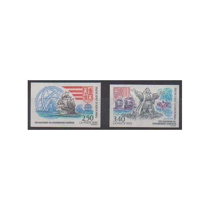 Buy this set of stamps of French Andorra of the year 1992 (Nb 416/417ND).