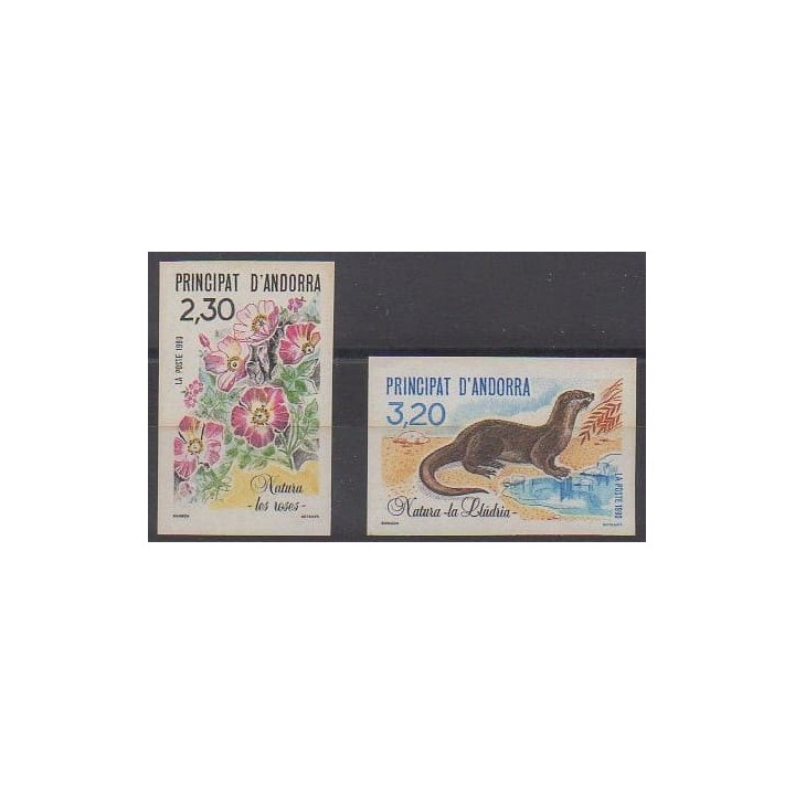 Buy this set of stamps of French Andorra of the year 1990 (Nb 393/394ND).