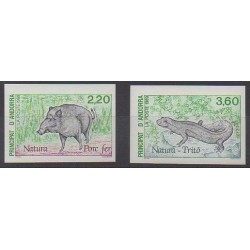 French Andorra - 1989 - Nb 382/383ND - Mamals