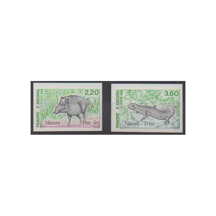 Buy this set of stamps of French Andorra of the year 1989 (Nb 382/383ND).