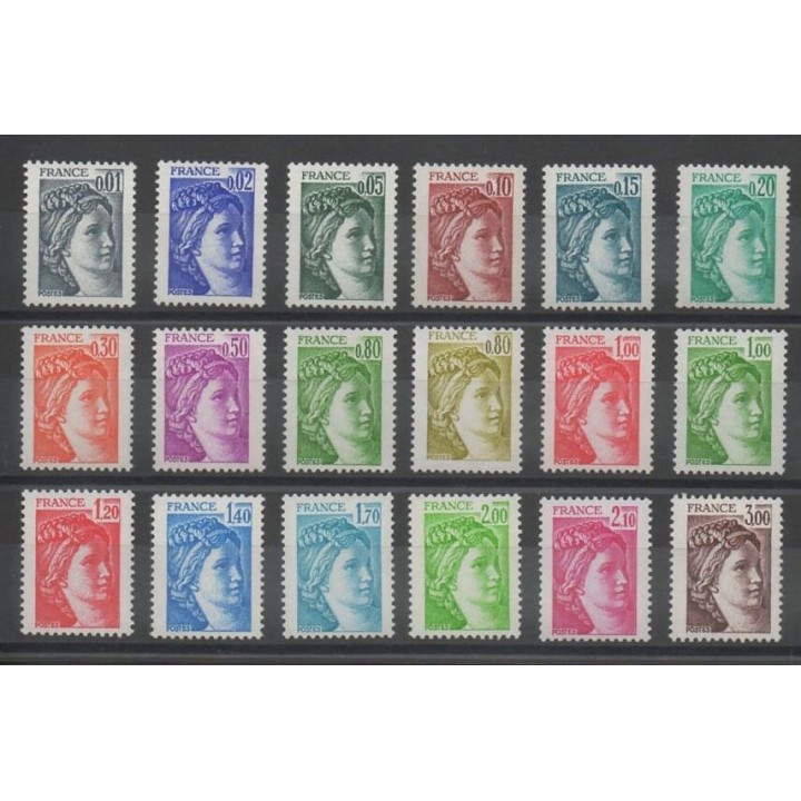 Stamps - France - Varieties - 1977 - Nb 1962/1979