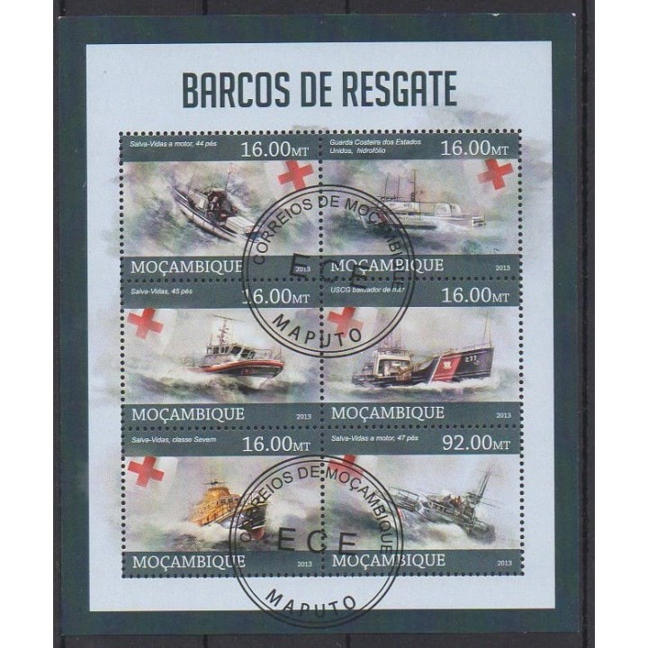 Acheter cette série de timbres du Mozambique de l'année 2013 (No 5489/5494). - Oblitéré