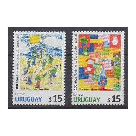 Uruguay - 2007 - No 2325/2326 - Scoutisme - Dessins d'enfants