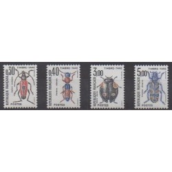 France - Timbres-taxe - 1983 - No T109/T112 - Insectes