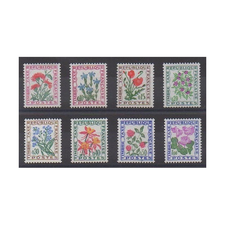 Acheter cette série de timbres de France de l'année 1964 (No T95/T102).