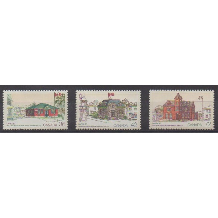Buy this set of stamps of Canada of the year 1987 (Nb 1002/1004).