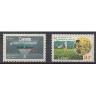 Buy this set of stamps of Canada of the year 1988 (Nb 1056/1057).