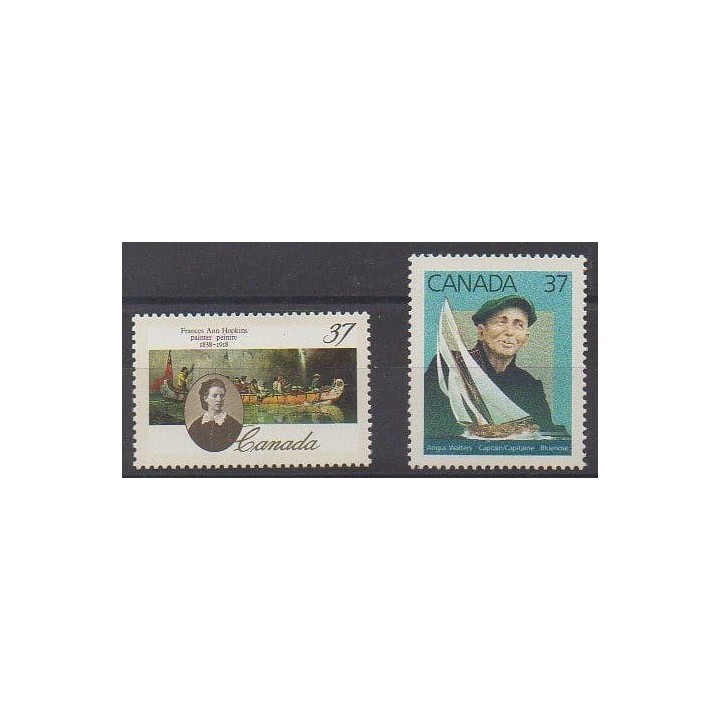 Buy this set of stamps of Canada of the year 1988 (Nb 1076/1077).