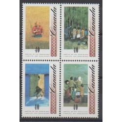 Canada - 1991 - No 1195/1198 - Histoire - Peinture