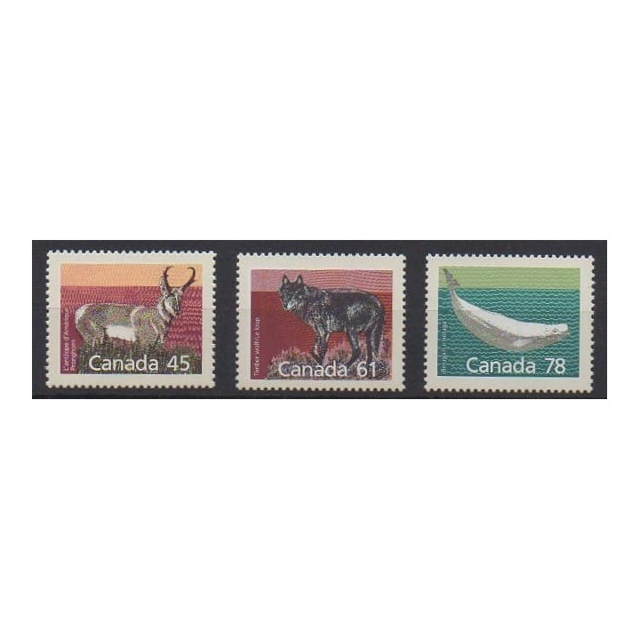Buy this set of stamps of Canada of the year 1990 (Nb 1125/1127).
