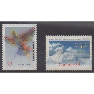 Acheter cette série de timbres du Canada de l'année 1990 (No 1157/1158).