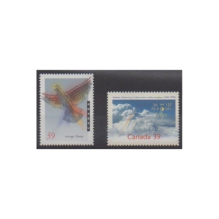 Acheter cette série de timbres du Canada de l'année 1990 (No 1157/1158).